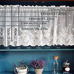 rideau dentelle blanche transparent classique polyester fenetre française moderne