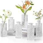vases vintage verre marron vert transparent rétro diamant geometrique decoration table maison