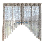 rideaux blancs motifs floraux transparents romantique vintage salon chambre