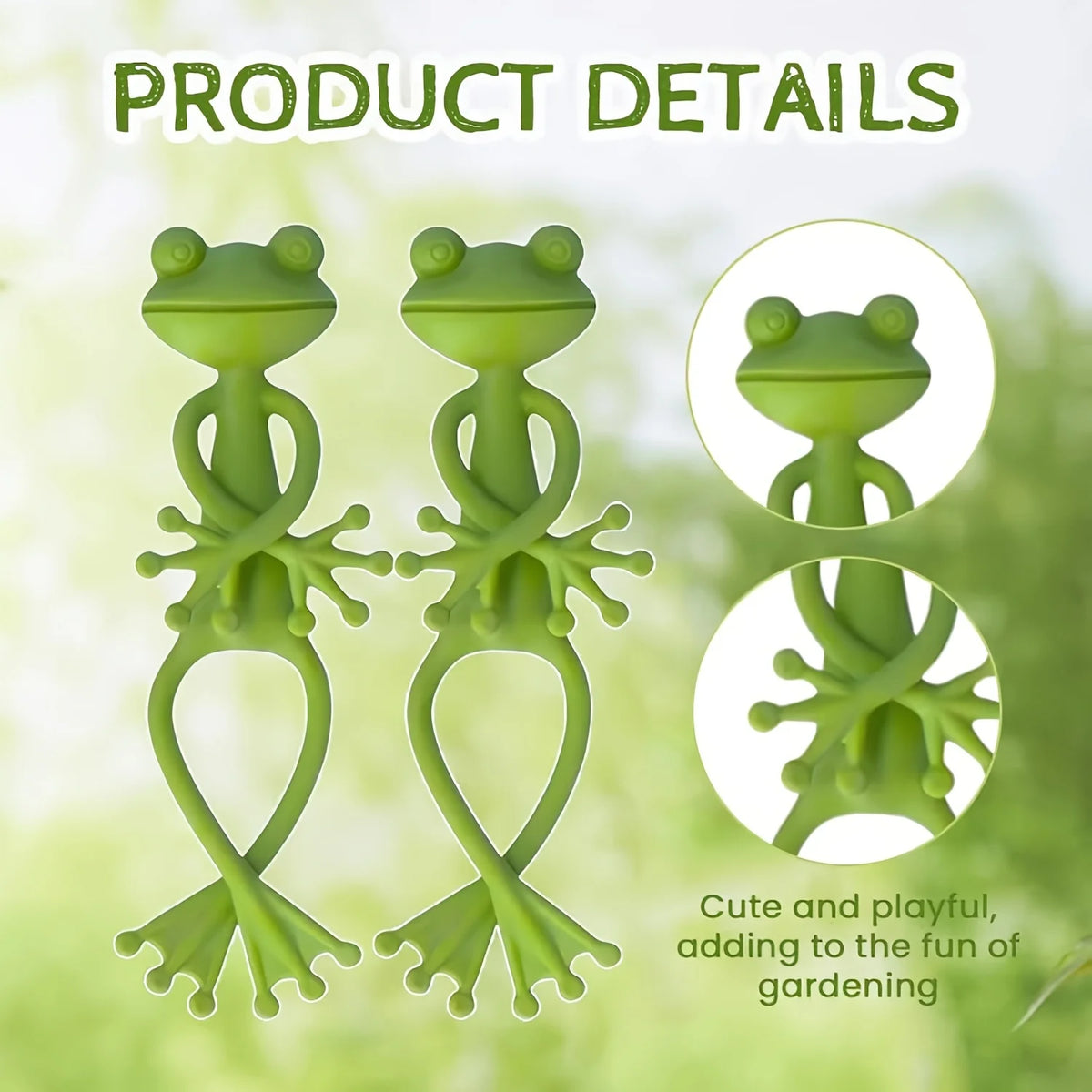 support plante forme grenouille verte mignon adhésif texturé pot succulente decoration jardinière