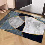 tapis gris moderne géométrique antidérapant salon porte 40x60cm 50x80cm polyester