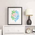 pochoirs peinture animaux lion cerf hibou papillon art décoratif adhésif tissu mur