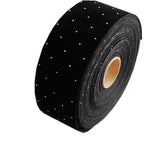 ruban velours rouge petits points blancs 100 polyester largeur 6cm 20mètres