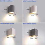 lampe murale led extérieure ip65 ciment moderne gris noir abat jour verre