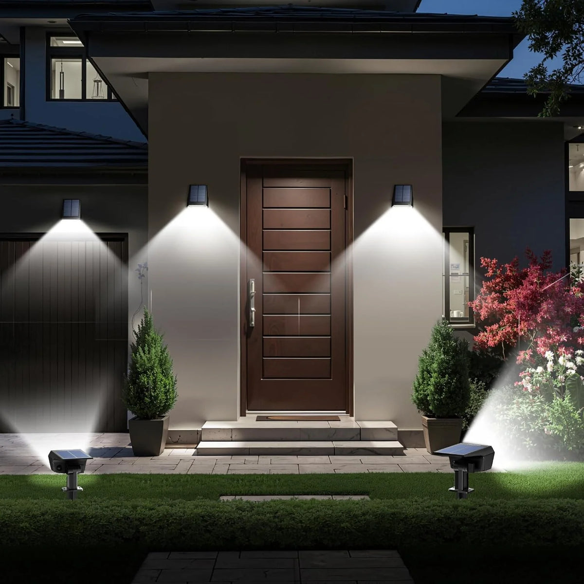 lumière solaire led ip65 59 ampoules noires moderne autonome énergie solaireextérieur decoration