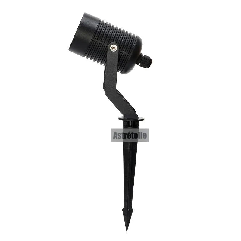 projecteur solaire moderne noir ip65 led alimentation électrique cable blanc