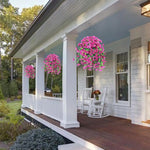 guirlande fleurs artificielles violet rose vert feuilles modernes extérieur intérieur