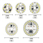 ampoule led 220v 12w 9w 7w 5w 3w cold white e27 circulaire smd