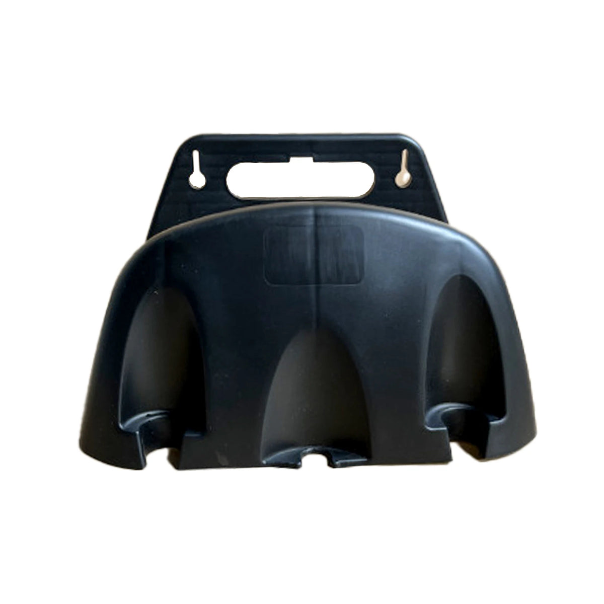 support mural tuyau d'arrosage orange noir bleu robuste anti corrosion fixations