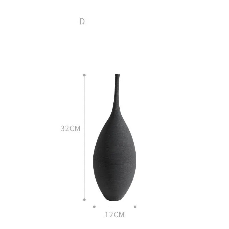 vase decoratif porcelaine moderne minimaliste couleur beige marron brun rouille blanc noir gris