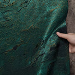 tissu brocart marbré moderne rouge vert bleu brillant polyester largeur 167cm élégant Jacquard