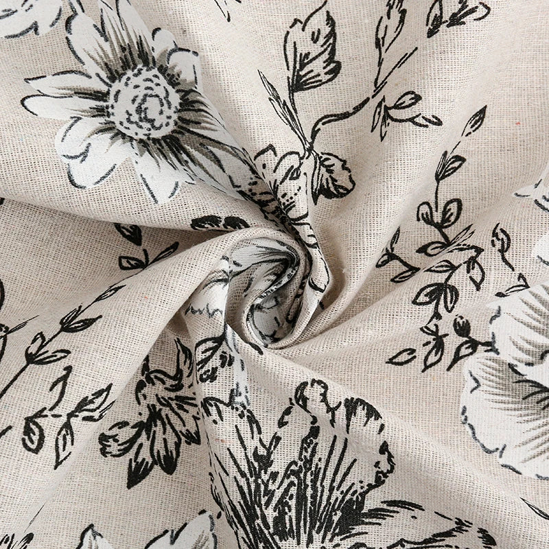 tissu imprimé fleurs classique coton polyester 150cm largeur DIY sacs coussins nappes rideaux vintage