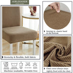 housse chaise marron clair jacquard polyester moderne protection extérieure intérieure mariage banquette
