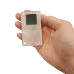 présentation bijoux support velours acrylique transparent moderne minimaliste adhésif diamant blanc