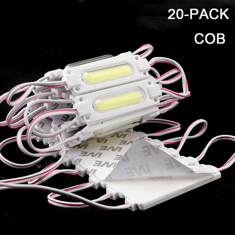 modules led cob 12v blanc vert bleu rouge orange jaune gris ip65 waterproof adhésifs