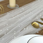 nappes tissu gaufré coton blanc transparent mariage romantique table fêtes événements