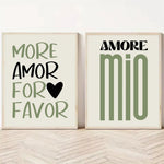 affiche moderne citation amour verte décoration murale toile sans cadre print abstract