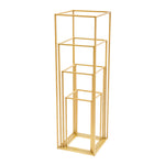 supports fleurs dorés modernes métal structure géométrique 40cm 60cm 80cm 100cm