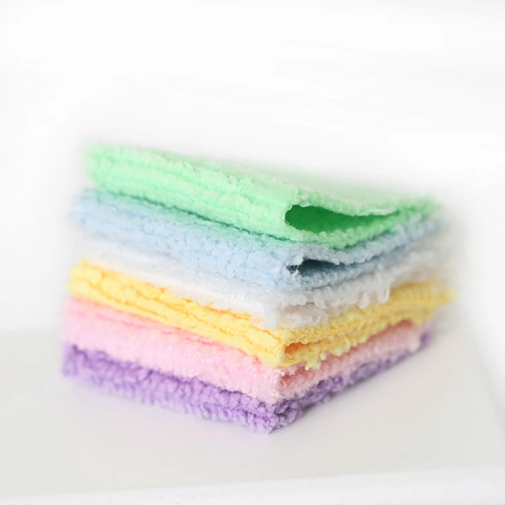 serviettes tissu microfibre bordure dentelée moderne douces vert bleu blanc jaune rose violet