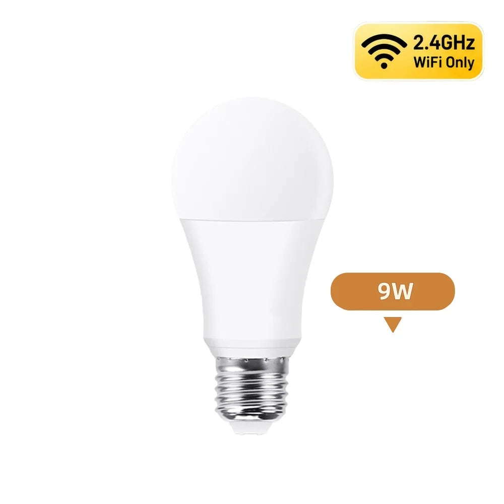 ampoule led intelligente e27 wifi blanc moderne sans tuya app 15w 18w 9w