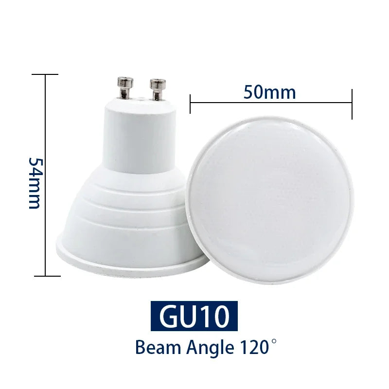 Ampoule LED E14 E27 GU10 MR16 6W 250 lumens blanc moderne 25000h opacité chambre