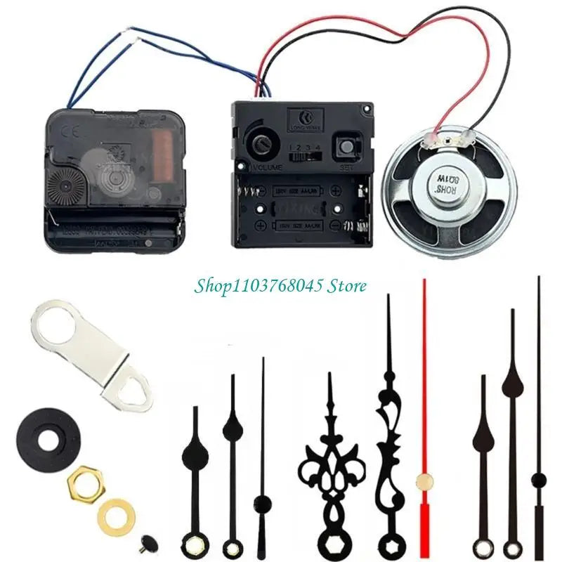 kit montre mécanique noir blanc doré aiguilles boîtier batteries instructions classique