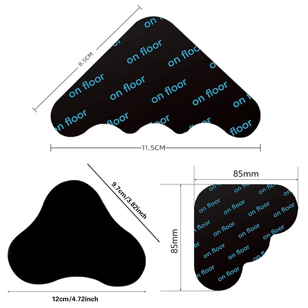 tapis anti dérapant moderne motif abstrait gris stickers adhésifs non glissant salle bain rechargeable