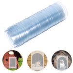 rideau transparent porte chien grillage pliable pvc moderne cloison suspendue abri chien transparente plis