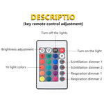 veilleuse lampe table transparente jaune relief vagues moderne télécommande echangement couleur led décoration chambre