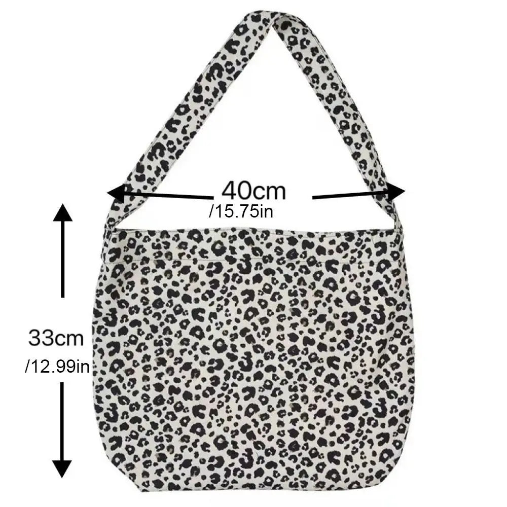 sac main blanc léopard poignées détachables moderne fourre tout polyestère nylon unisexe grande capacité