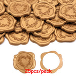timbres cire classiques adhésifs blanc bleu doré rose feuilles empreintes pieds roses enveloppes cartes