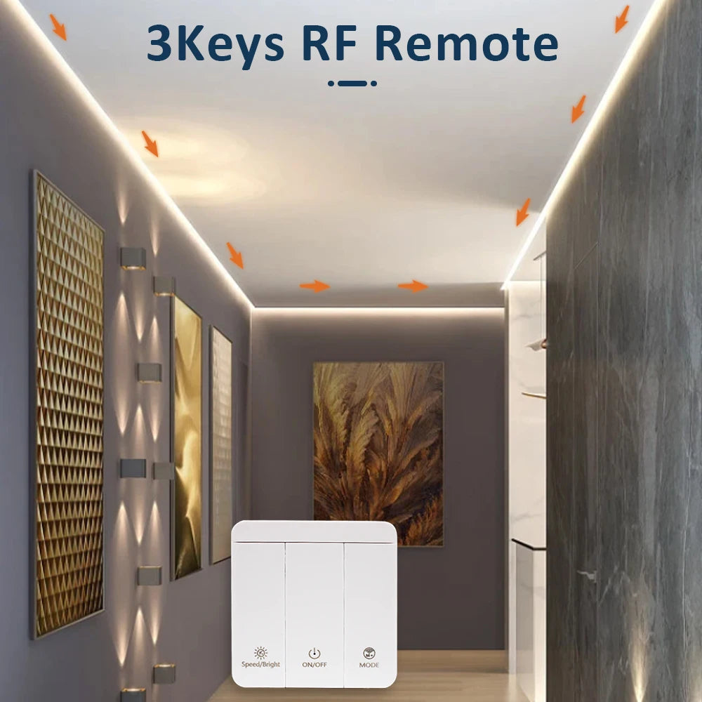 ruban led blanc froid 6000k 126 led adhésif moderne ensembles contrôleur rf câbles connexion