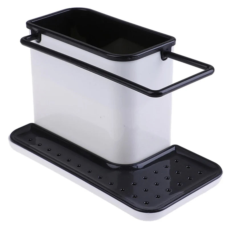 organisateur vaisselle plastique vert blanc moderne pratique support mural éponge gant cuisine brosse pot