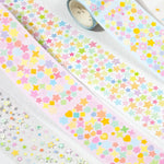 ruban decoratif multicolore etoiles coeurs cercles adhésif manuel diy collage enfants