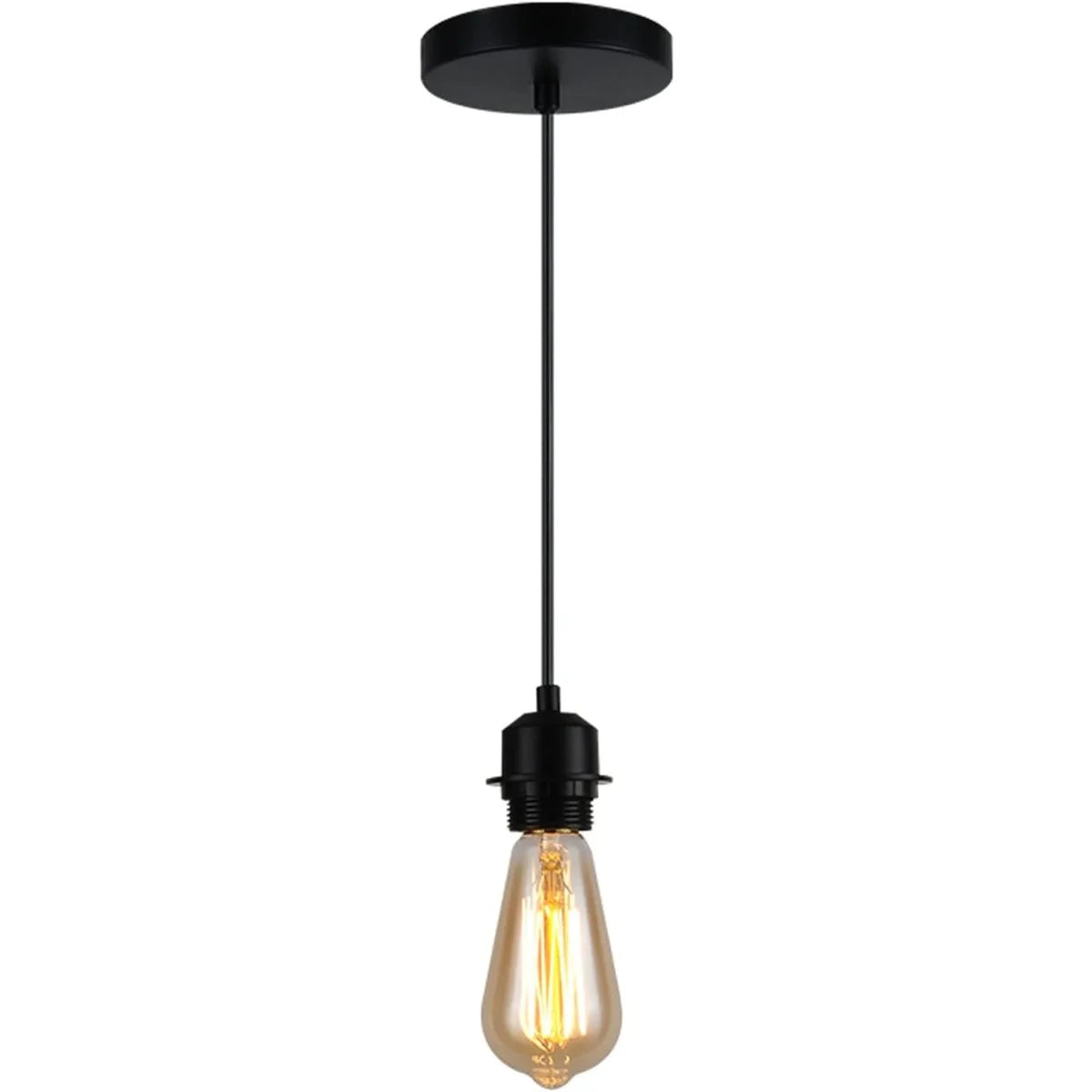 lampe suspendue industrielle vintage e27 cordon blanc noir doré 15m 3m 45m