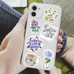stickers illustrés fleurs papillons adhésifs multicolores blanc noir bleu vert rose jaune carnet scrapbooking