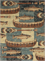 tapis rouge noir beige bleu marron motifs géométriques animaux texture douce rustique ethnique salon