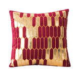taies d'oreiller géométriques polyester solides couleur rouge doré blanc contemporains lit sofa decoration