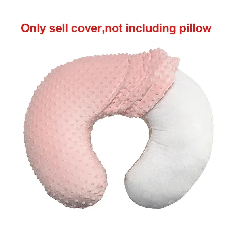 housse coussin allaitement bébé dessin animé elephants arc ciel polyester doux confortable fourrure points
