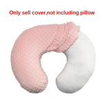 housse coussin allaitement bébé dessin animé elephants arc ciel polyester doux confortable fourrure points