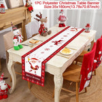 table noël rouge blanche verte noël oiseaux flocons poinsettias sapins festive
