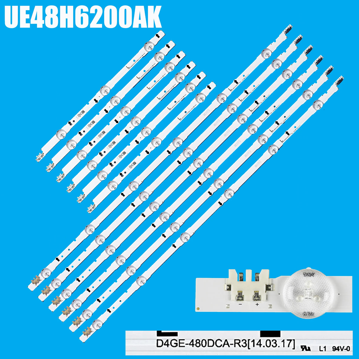 bande lumineuse blanc moderne plaque fixation connecteur électrique polarité led télévision facile