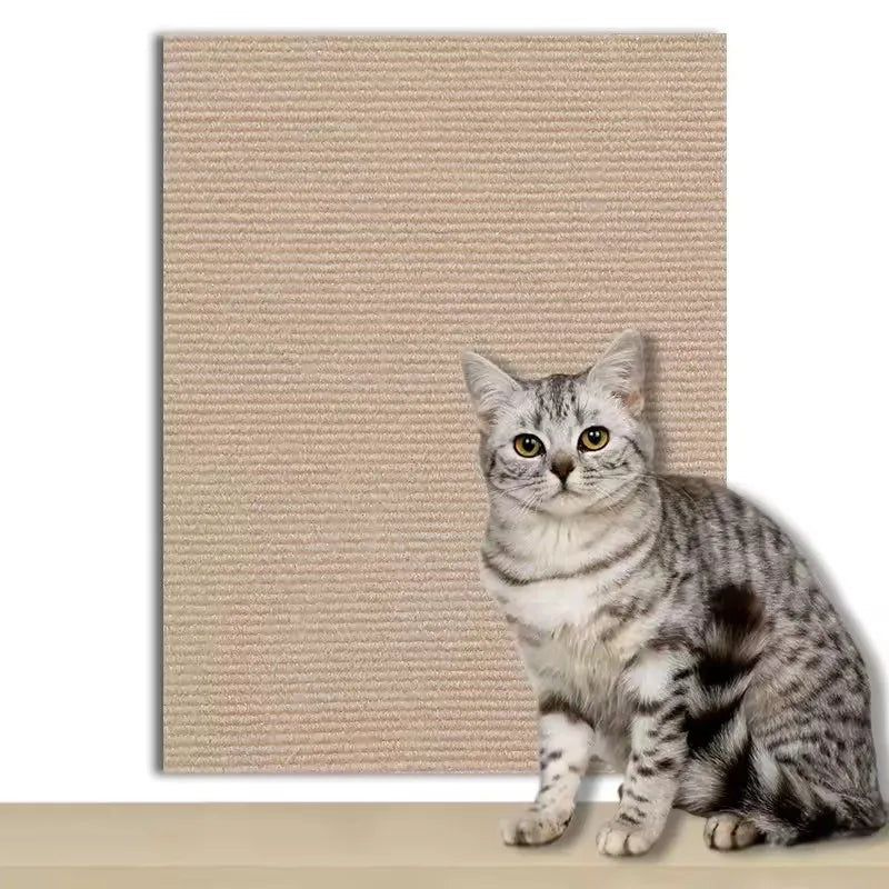 tapis chat anti griffes adhésif tranchable protège canapé gris moderne 40x300cm