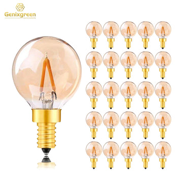 ampoules led vintage globe marron clair transparentes e12 220v 20000h 249 lumens 360°