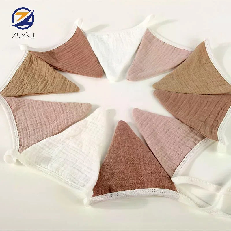 fanions coton beiges roses blancs simples décoratifs auto adhésifs résistants eau
