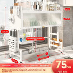 support cuisine acier noir moderne rangement vaisselle couteaux serviettes verres tampons plats découpe