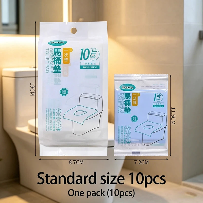 couvre siège toilette jetable blanc plissé pratique 10 pièces 46cm 48cm 37cm 39cm pack