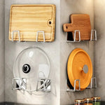 porte savon porte couverts porte sponges acier inoxydable adhésif moderne pratique rangement cuisine transparent