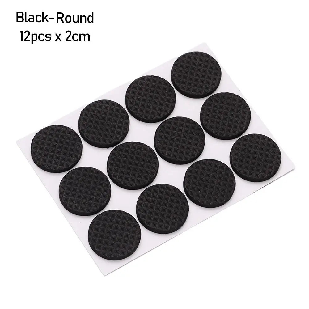 protecteurs sol feutre anti dérapant adhésifs mousse eva noirs blancs marrons ronds utilitaires 2.5cm