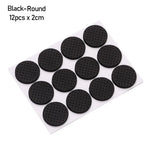 protecteurs sol feutre anti dérapant adhésifs mousse eva noirs blancs marrons ronds utilitaires 2.5cm